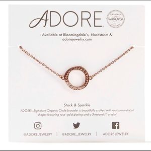 Adore circle bracelet with Swarovski crystals